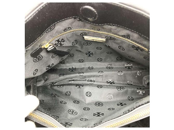 Borsa Tote in pelle nera Tory Burch Nero - vista 6