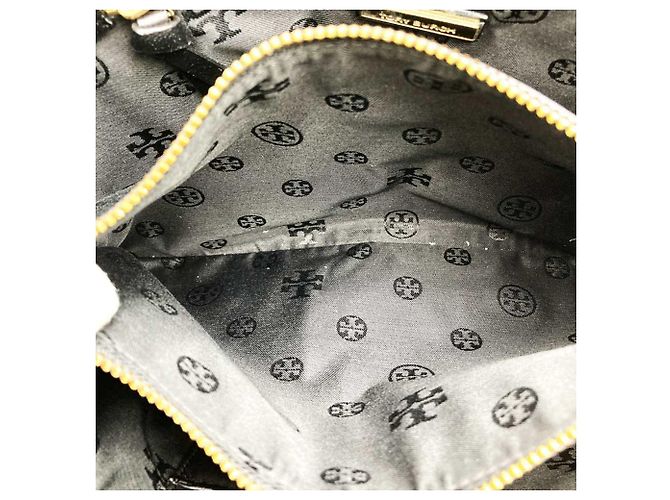 Borsa Tote in pelle nera Tory Burch Nero - vista 7