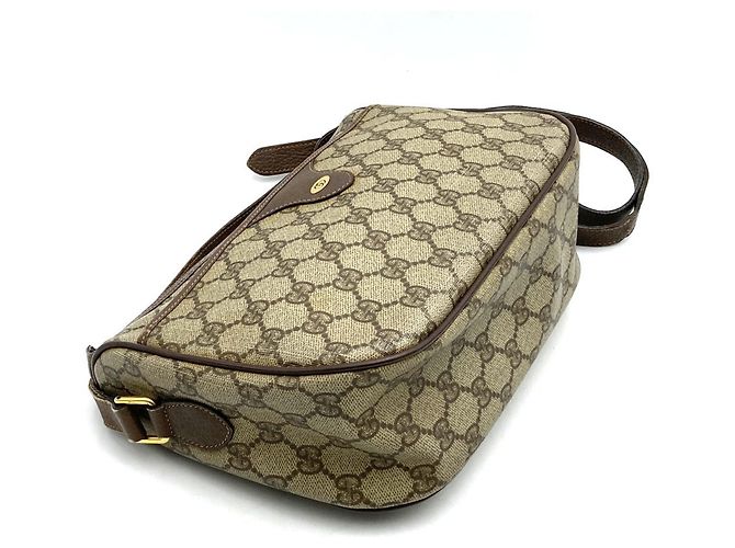 Borsa a tracolla Gucci in tela GG Supreme marrone - vista 3
