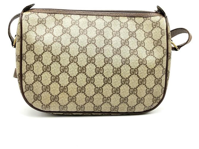 Borsa a tracolla Gucci in tela GG Supreme marrone - vista 4