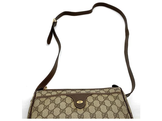 Borsa a tracolla Gucci in tela GG Supreme marrone - vista 5