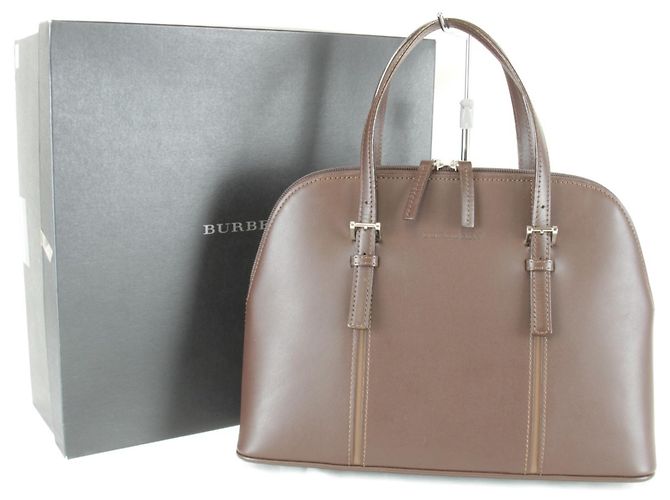 Bolsa de couro marrom Burberry - vista 10