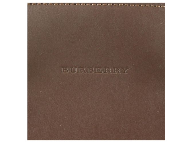 Bolsa de couro marrom Burberry - vista 8