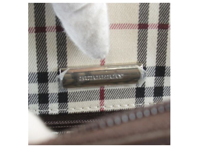 Bolsa de couro marrom Burberry - vista 9