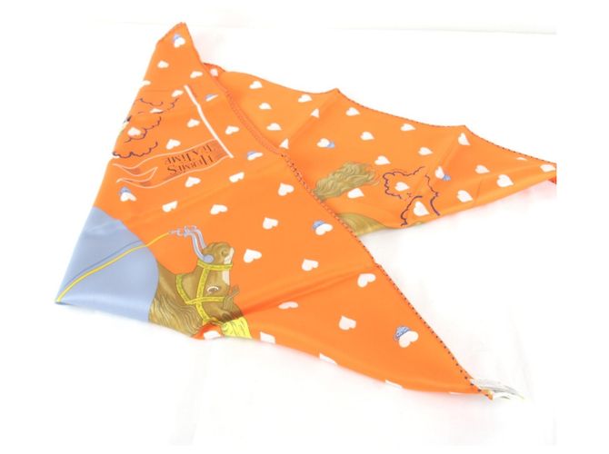 Hermès Hermes Carré 70 Teatime Seidentuch Orange - Ansicht 9