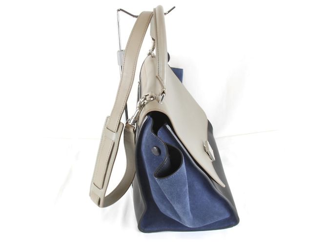 Céline Borsa a tracolla CELINE Trapeze in grigio Marrone - vista 2