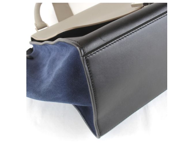 Céline Borsa a tracolla CELINE Trapeze in grigio Marrone - vista 3