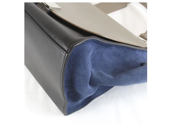 Céline Borsa a tracolla CELINE Trapeze in grigio Marrone - vista 4