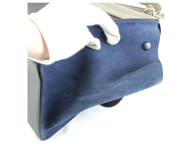 Céline Borsa a tracolla CELINE Trapeze in grigio Marrone - vista 5