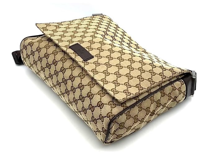 Borsa a Spalla Gucci GG Canvas Marrone - vista 2