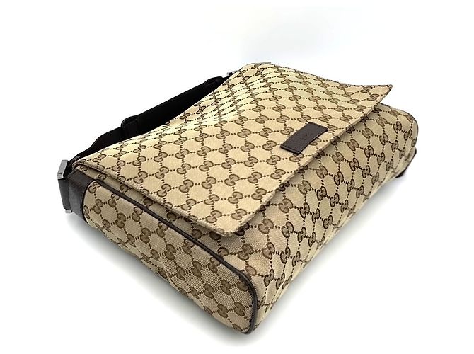 Borsa a Spalla Gucci GG Canvas Marrone - vista 3