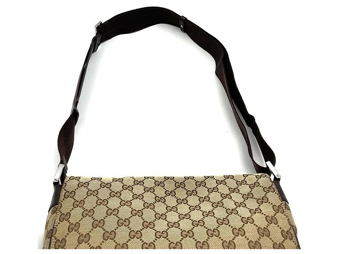 Borsa a Spalla Gucci GG Canvas Marrone - vista 5