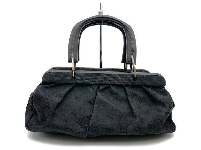 Borsa Gucci GG Canvas Nero - vista 6