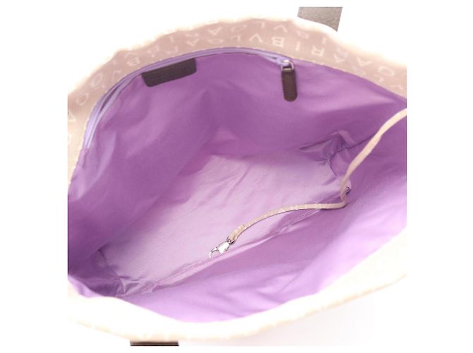 Borsa Tote Bvlgari Bulgari Logomania Marrone Beige - vista 3