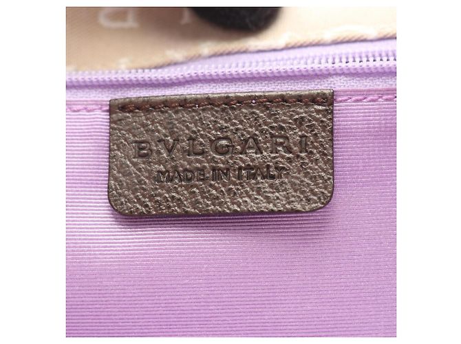 Borsa Tote Bvlgari Bulgari Logomania Marrone Beige - vista 4