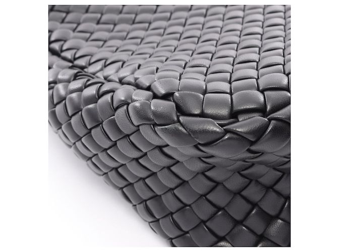 Borsa a Spalla Bottega Veneta Intrecciato Small Cobble Nero - vista 10