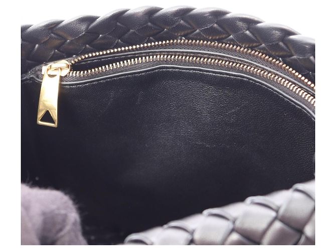 Borsa a Spalla Bottega Veneta Intrecciato Small Cobble Nero - vista 5