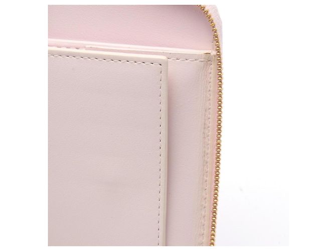 Cartera de cuero rosa de doble pliegue Bottega Veneta - vista 6