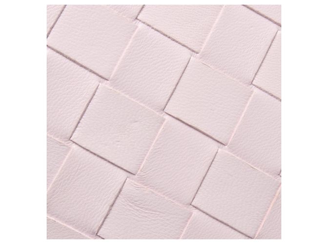 Cartera de cuero rosa de doble pliegue Bottega Veneta - vista 8