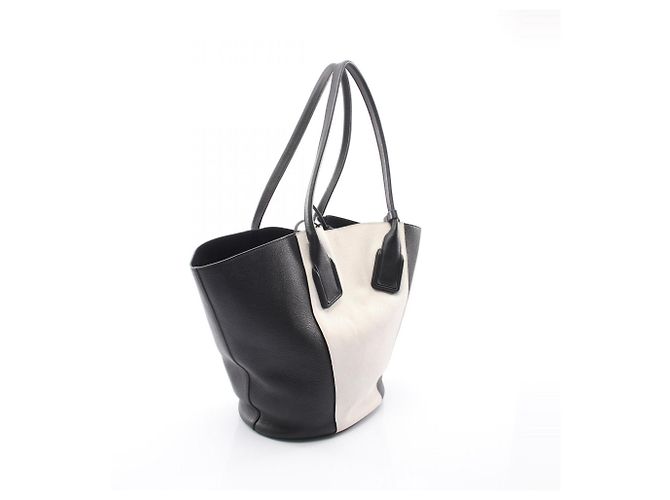 Borsa Tote Basket Bottega Veneta Medium Nero Crudo - vista 2