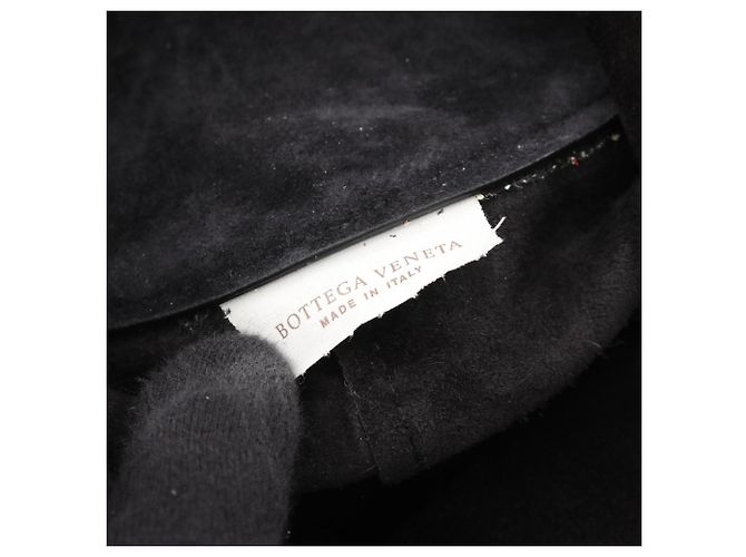 Borsa Tote Basket Bottega Veneta Medium Nero Crudo - vista 4