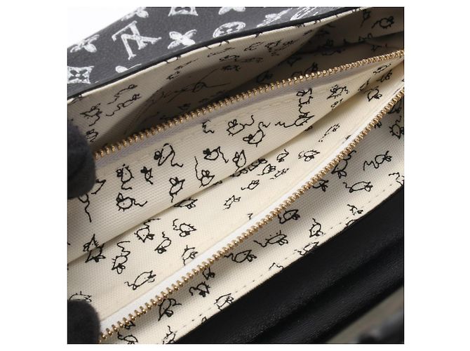 Borsa a Spalla Louis Vuitton Catgram Nero Bianco Multicolore - vista 8