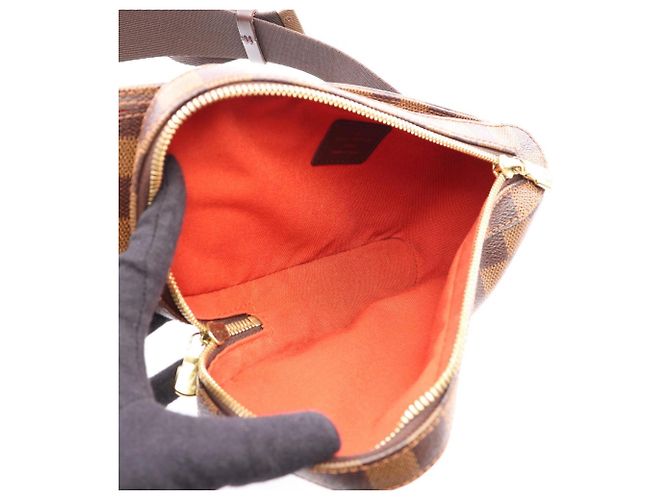 Louis Vuitton Geronimos Marsupio/Borsa a tracolla Marrone Damier ebene - vista 3