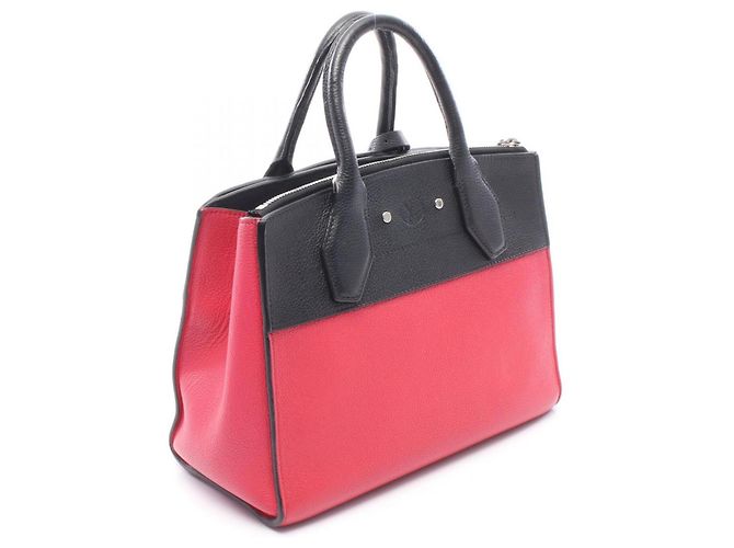 Borsa Louis Vuitton City Steamer PM Nero Rosa - vista 2