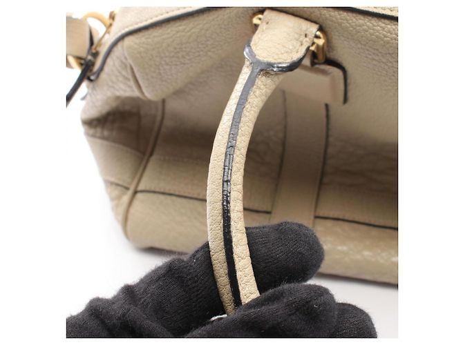 Borsa 2-Way Loewe Paseo in pelle beige - vista 11