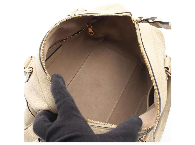 Borsa 2-Way Loewe Paseo in pelle beige - vista 3