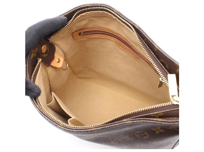 Borsa a Spalla Louis Vuitton Looping GM Marrone - vista 3