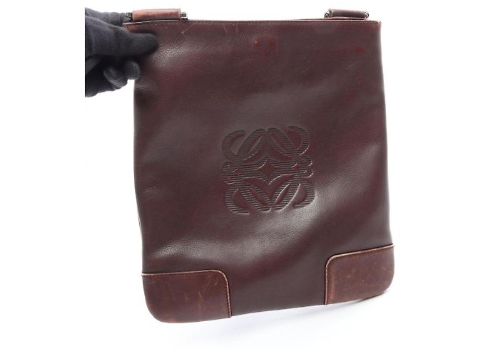 Borsa a Spalla Loewe Anagram Marrone - vista 12