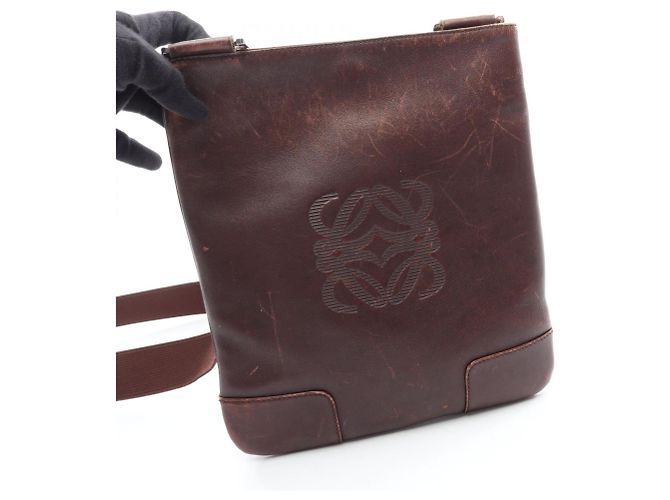 Borsa a Spalla Loewe Anagram Marrone - vista 13
