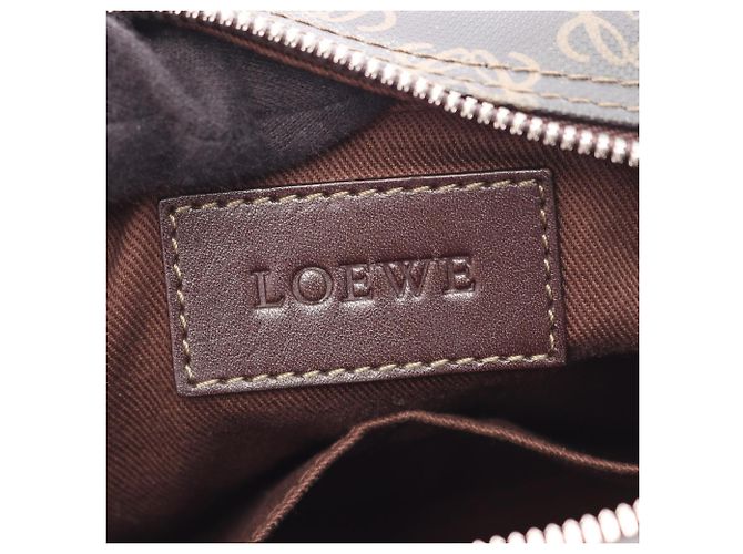 Borsa Loewe Anagram Marrone Nero - vista 4