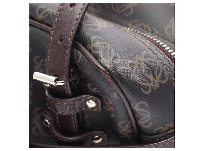 Borsa Loewe Anagram Marrone Nero - vista 5