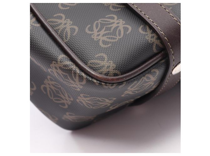 Borsa Loewe Anagram Marrone Nero - vista 6