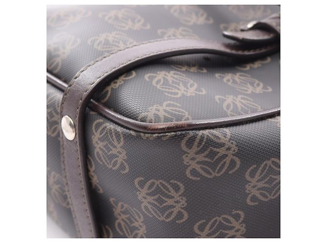Borsa Loewe Anagram Marrone Nero - vista 7