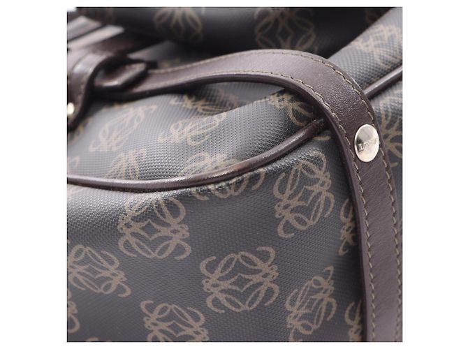 Borsa Loewe Anagram Marrone Nero - vista 9