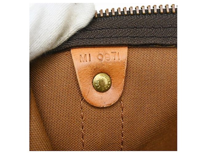 Borsa Keepall Louis Vuitton Monogram Canvas 55 Marrone - vista 5