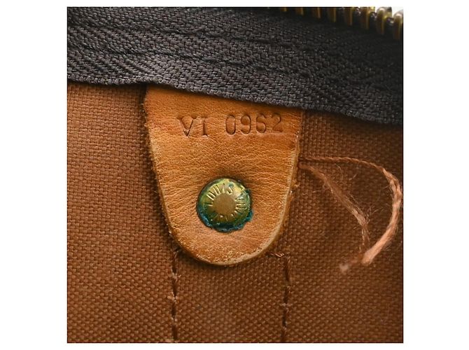 Borsa Louis Vuitton Keepall Bandouliere Monogram Canvas 50 Marrone - vista 5