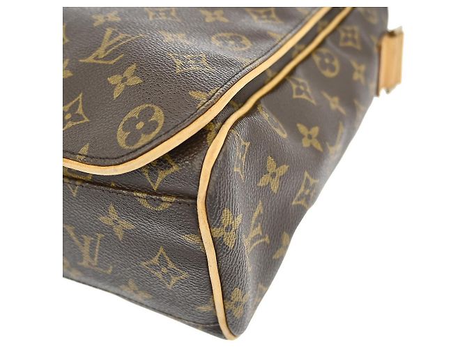 Borsa a tracolla Abbesses Louis Vuitton in tela Monogram Marrone - vista 6