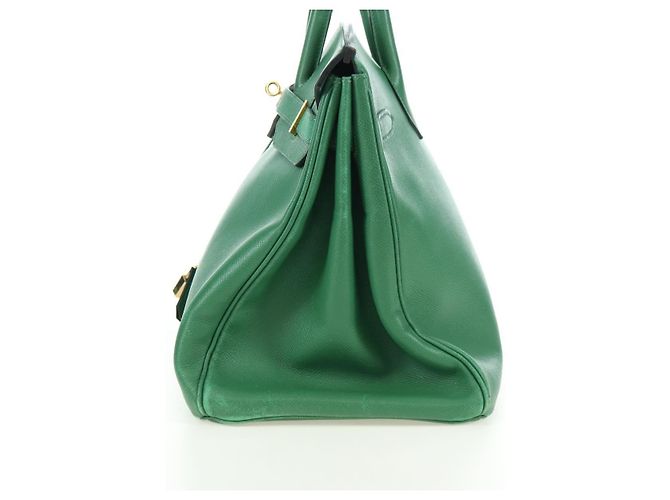 Hermès Hermes Birkin Green Togo con Gold Hardware 35 Verde - vista 3