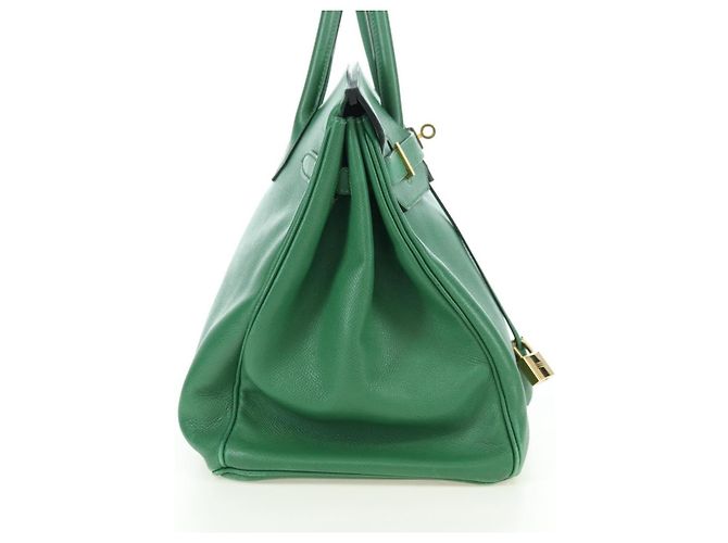 Hermès Hermes Birkin Green Togo con Gold Hardware 35 Verde - vista 4