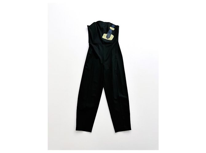 Autre Marque Osman Yousefzada Mono Strapless FW14 Trompe l'Oeil Negro - vista 3