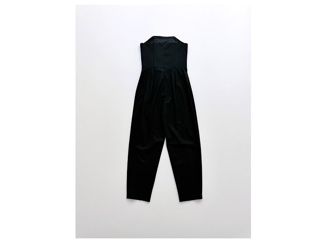 Autre Marque Osman Yousefzada Mono Strapless FW14 Trompe l'Oeil Negro - vista 4