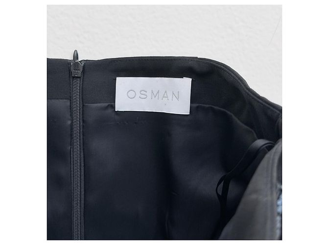 Autre Marque Osman Yousefzada Mono Strapless FW14 Trompe l'Oeil Negro - vista 8
