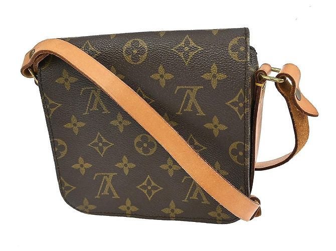 Borsa Louis Vuitton Cartouchiere Monogram Canvas PM Marrone - vista 2