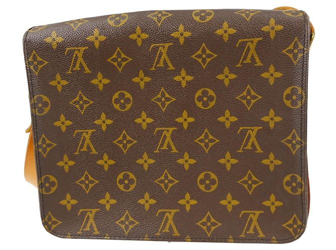 Borsa Cartouchiere Louis Vuitton in tela Monogram GM Marrone - vista 2