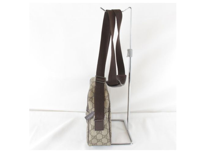 Borsa a Spalla Gucci Beige GG Supreme - vista 3