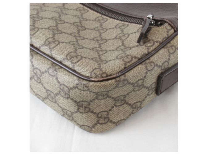 Borsa a Spalla Gucci Beige GG Supreme - vista 5